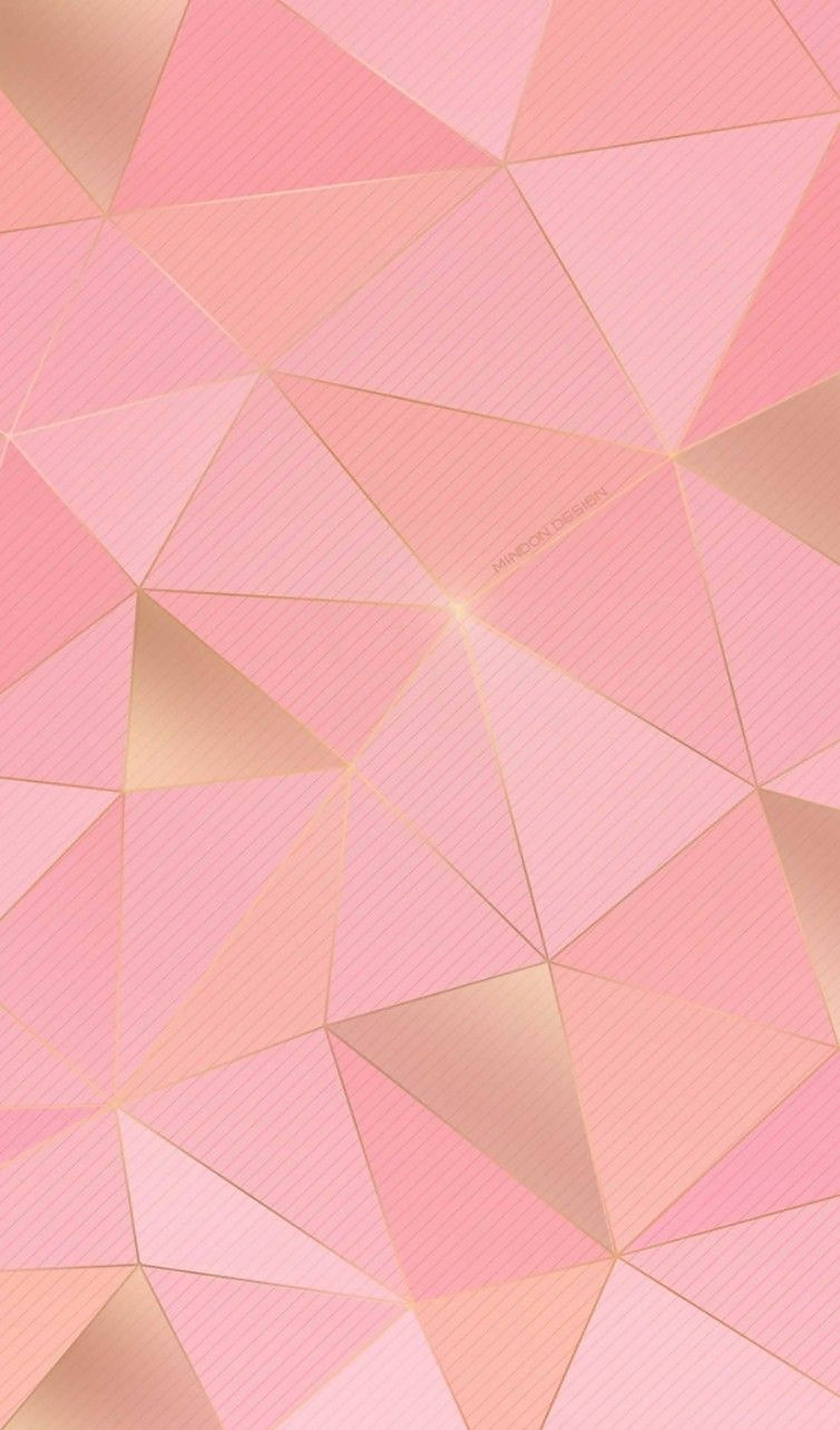 Roosgoue Estetiese Geometriese Ontwerp Muurpapier