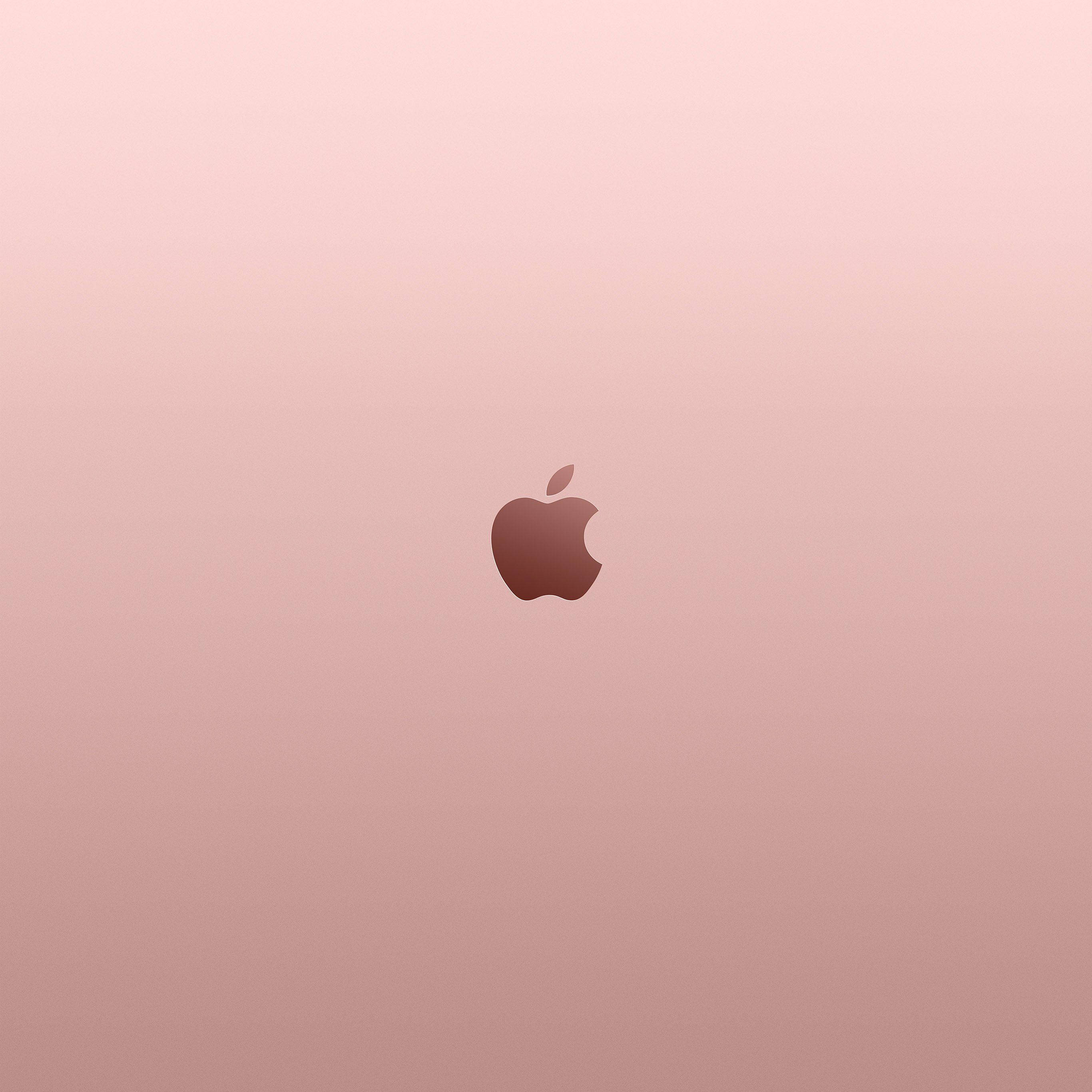 Roosgoue Estetiese Apple-logo Muurpapier
