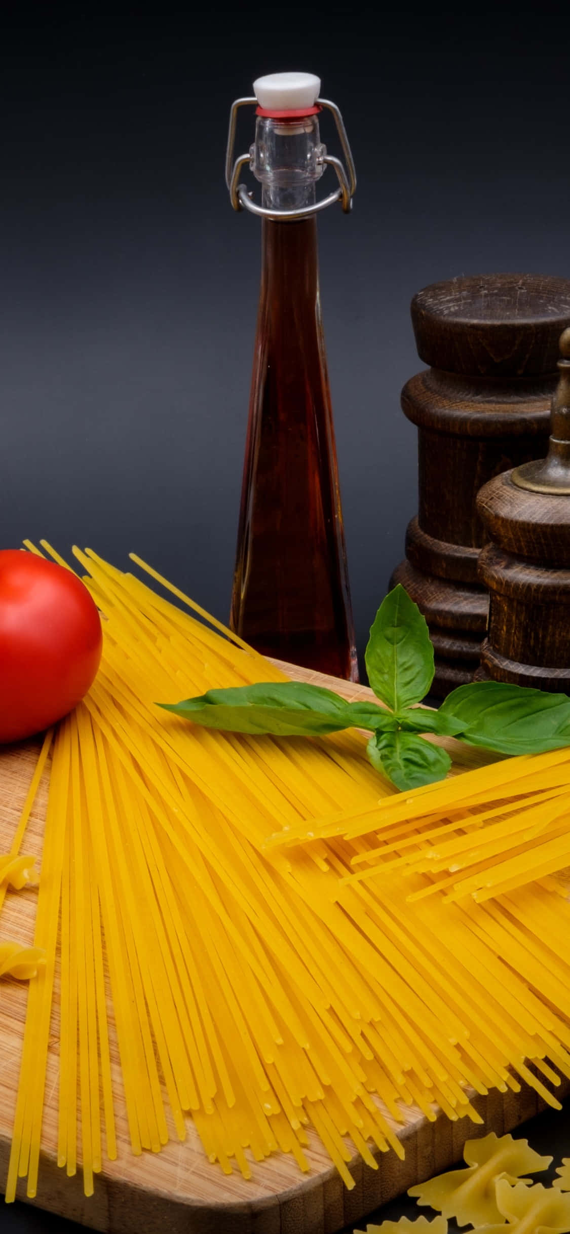 Rou Spaghetti Noedels iPhone X Pasta Agtergrond Muurpapier