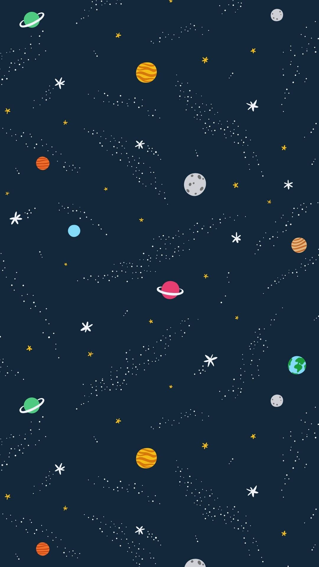 Ruimte-estetiek Skoon Planete Muurpapier