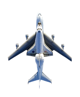 Ruimtependeltuig gedra deur Boeing 747 Muurpapier