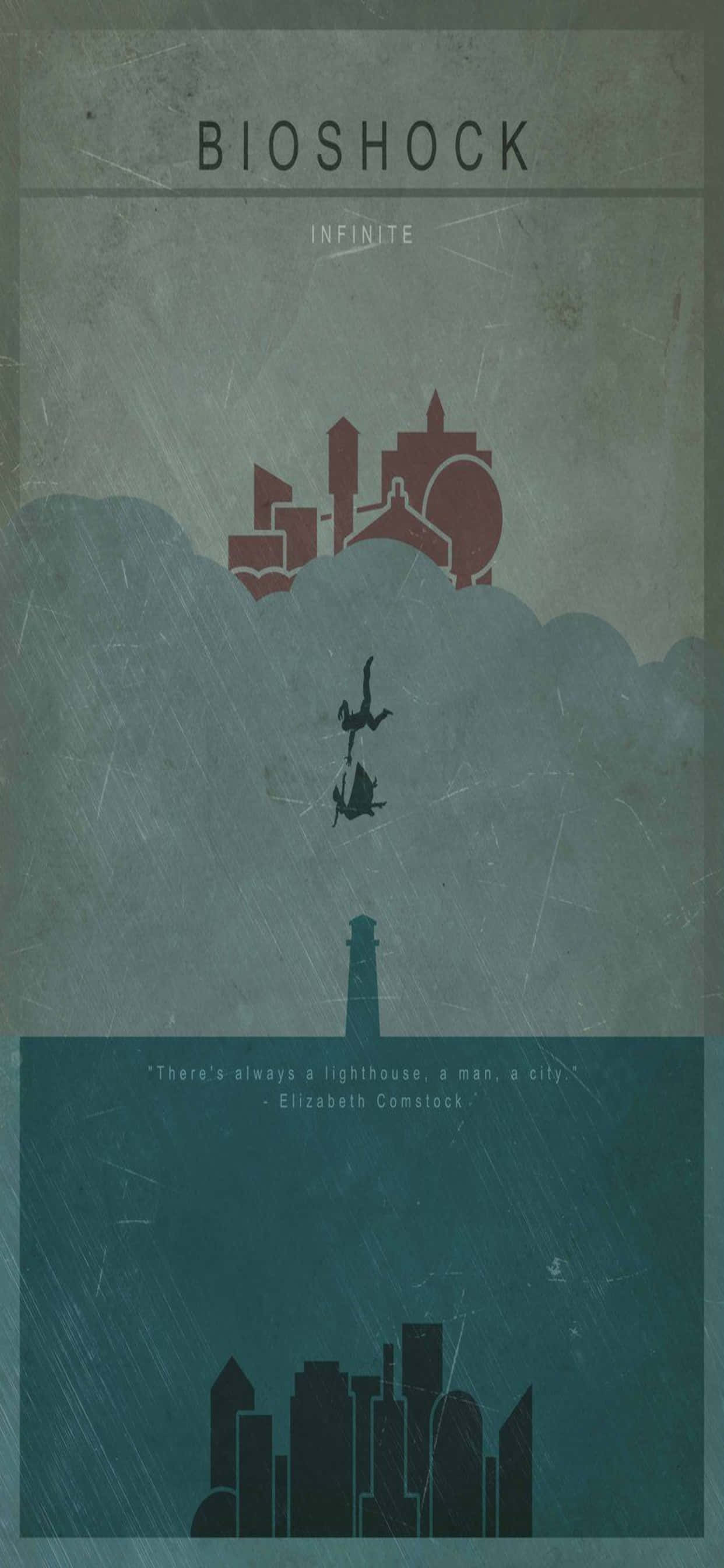 Rustieke Tema iPhone Xs Max Bioshock Infinite Agtergrond Muurpapier