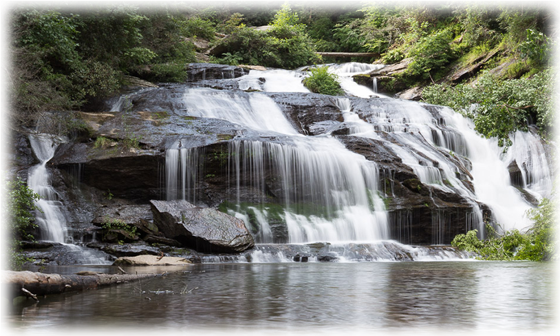 Rustige Woud Waterval Muurpapier
