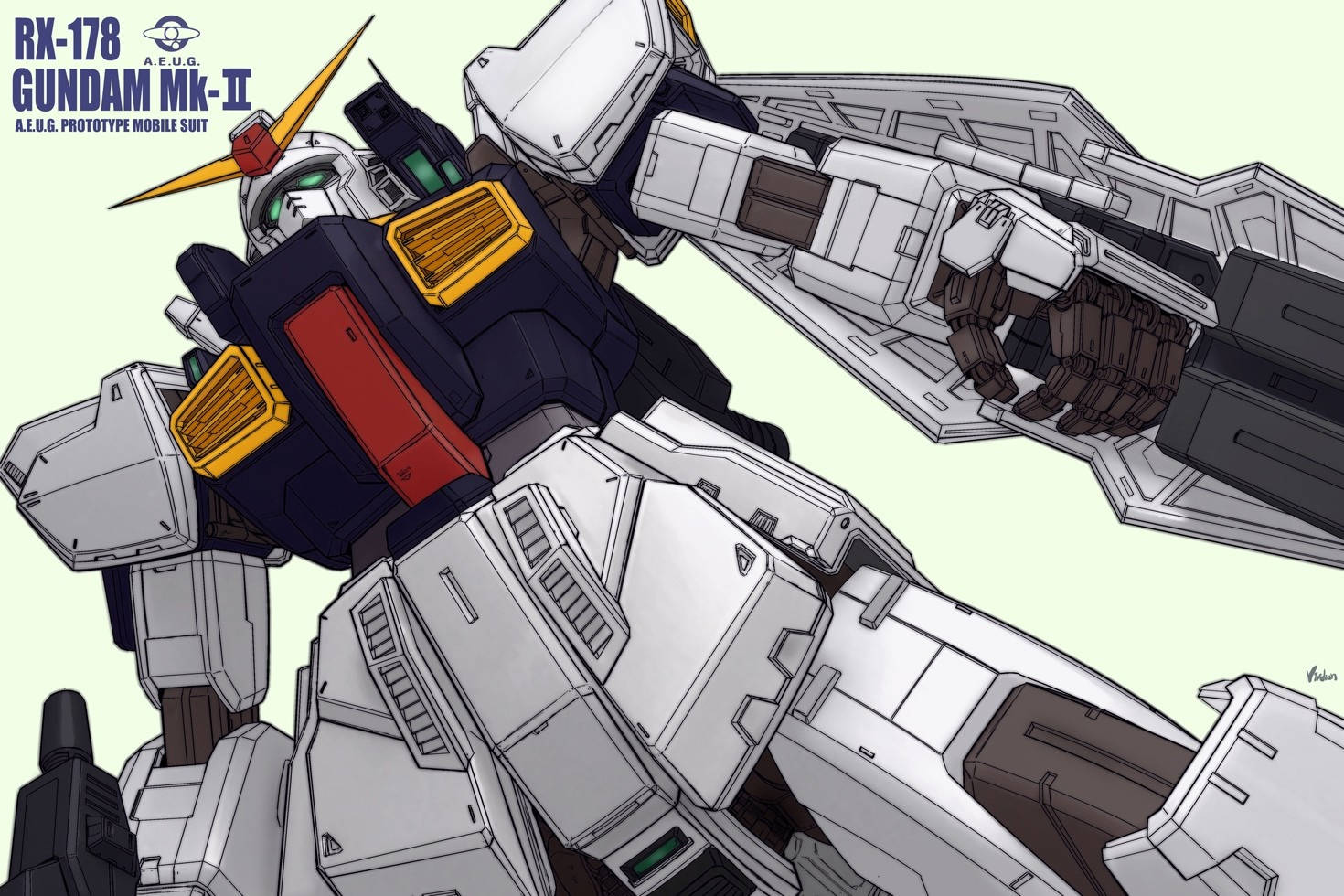 RX-178 Mobiele Pak Gundam Muurpapier