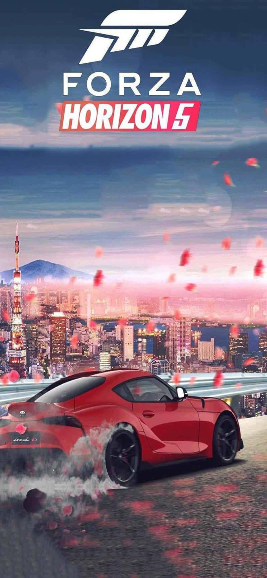 Ry deur die Ope Wêreld met iPhone Xs en Forza Horizon 4 Muurpapier