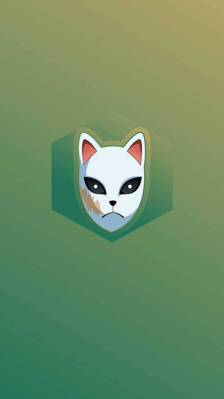 Sabito Demon Blade-masker Vektorkuns Muurpapier