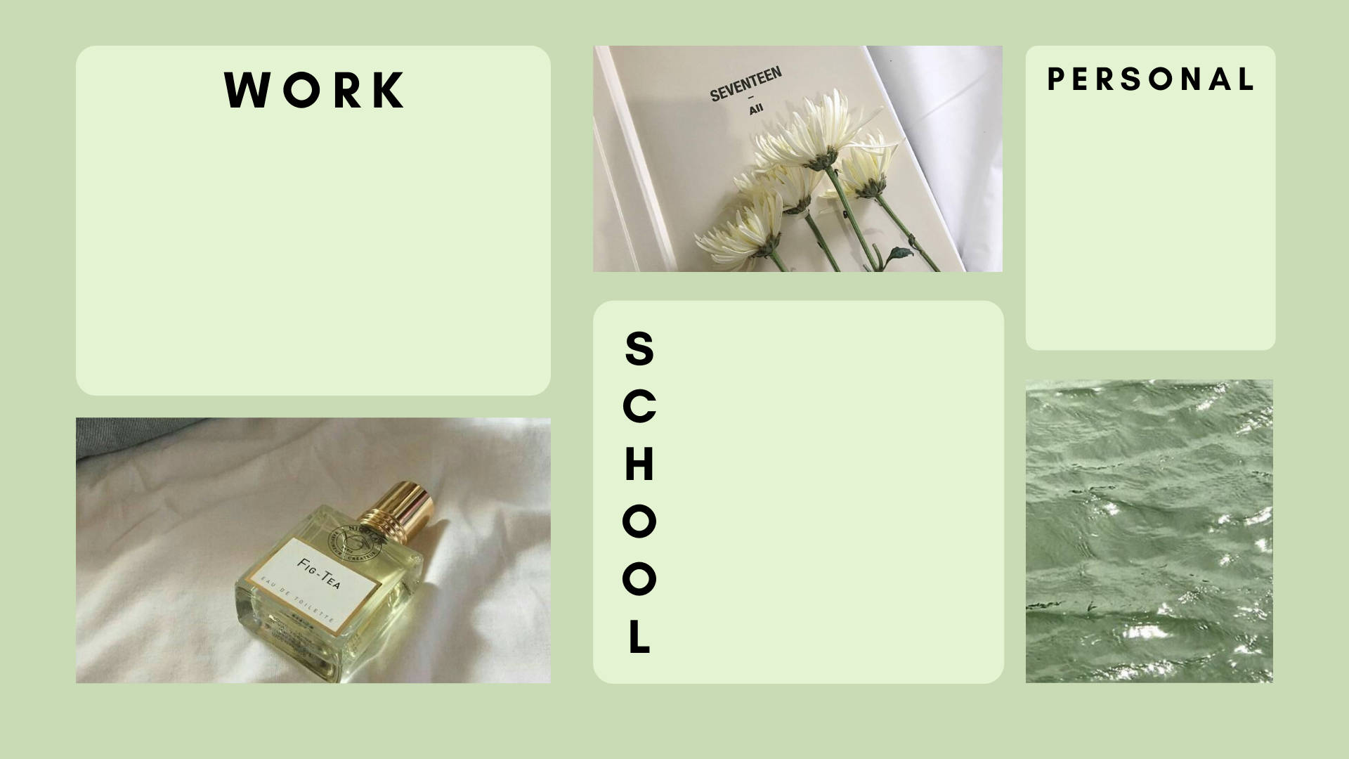 Sage Groen Estetiese Notaboek Muurpapier