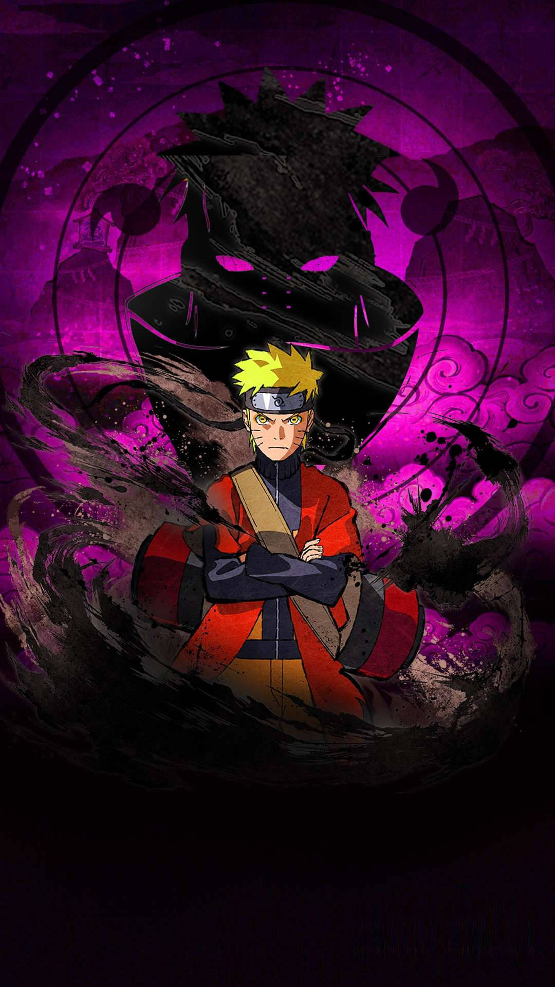 Sage Naruto en Sasuke Sharingan Muurpapier