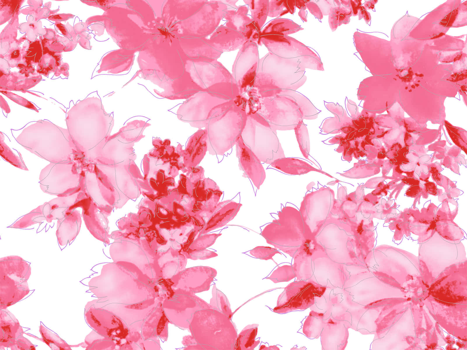 Sagte en pragtige pienk blomme wat oor 'n tekstuurdoek versprei is Muurpapier