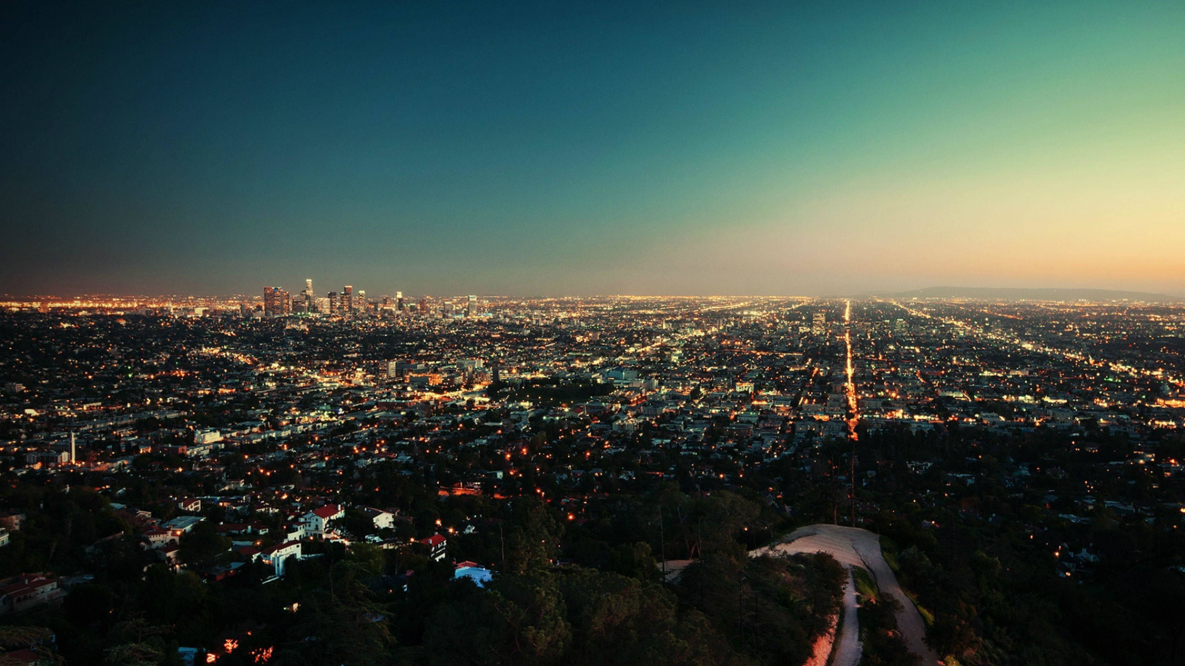 Sagte Los Angeles Sonsondergang Muurpapier