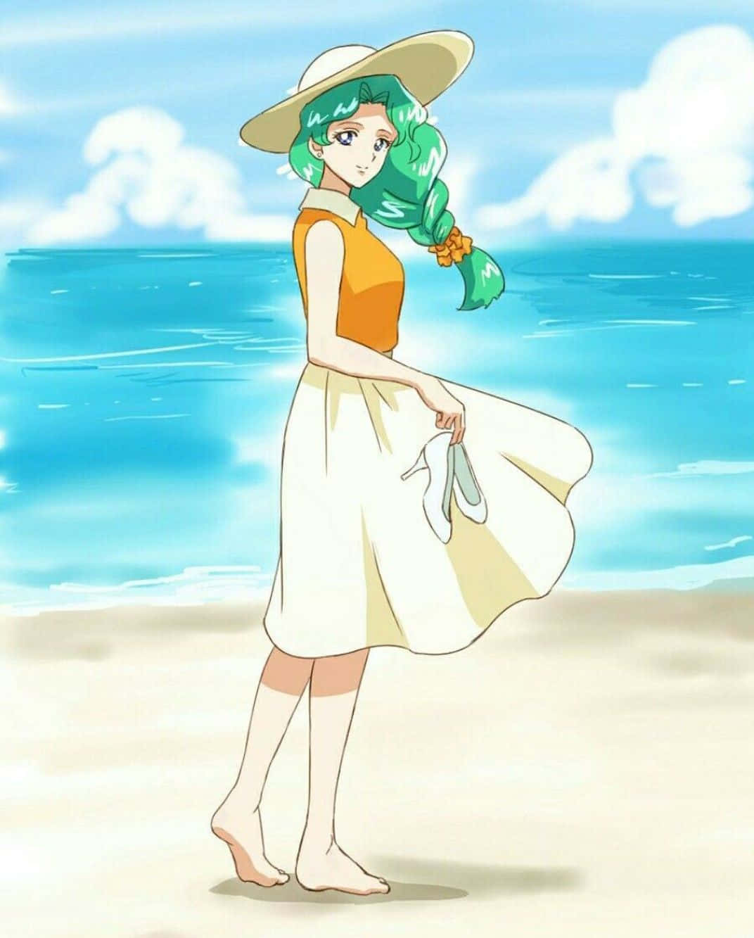 Sailor Neptune in volle gevegsuitrusting Muurpapier
