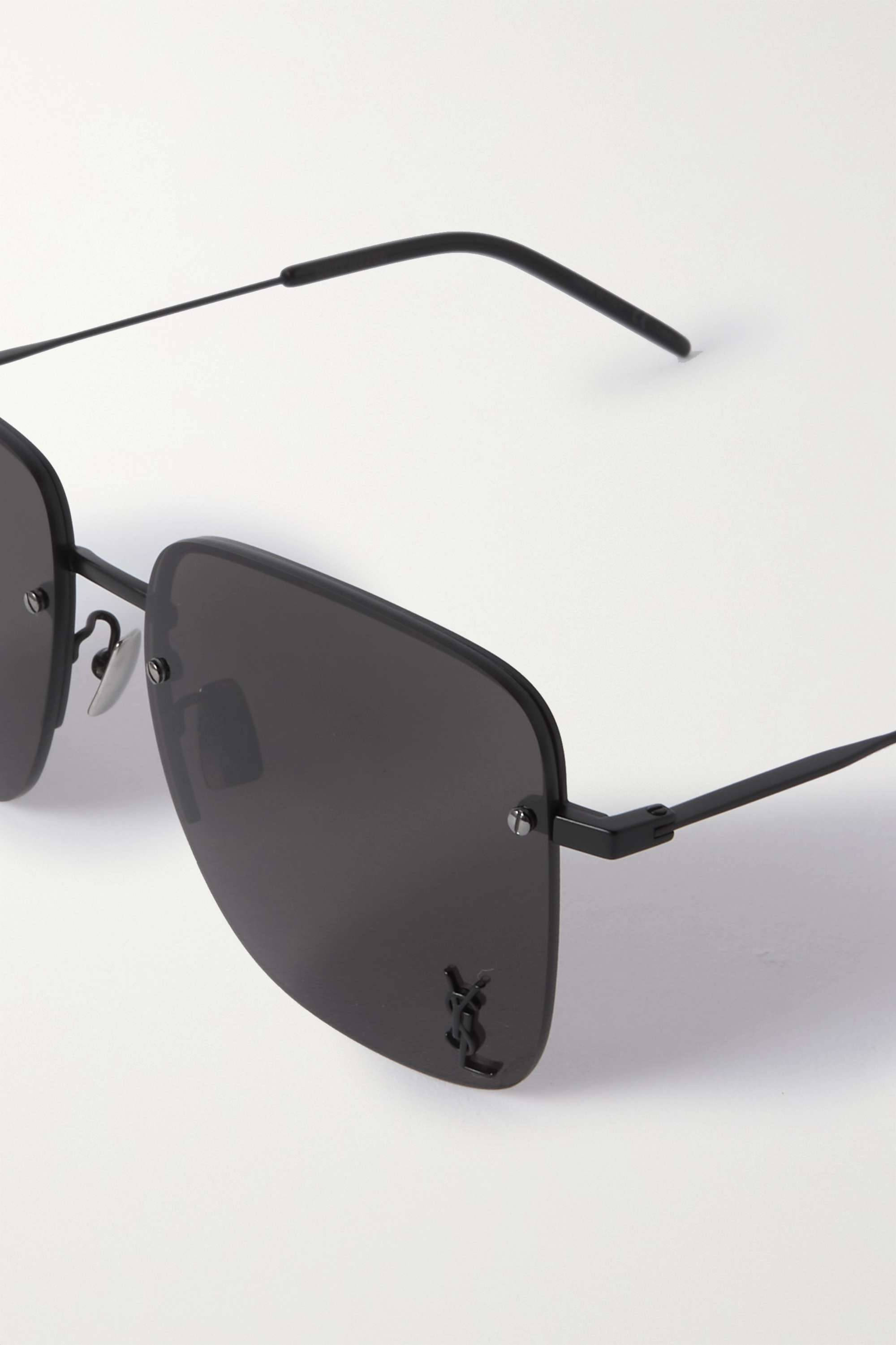 Saint Laurent Vierkantraam Metaal Sonbrille Muurpapier