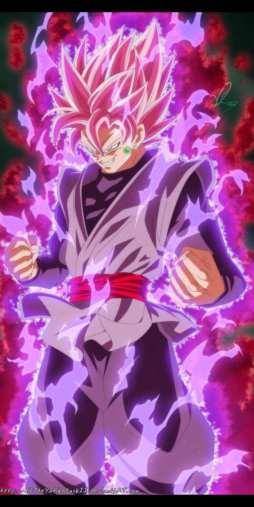 Saiyan-laaig Goku Black iPhone Muurpapier