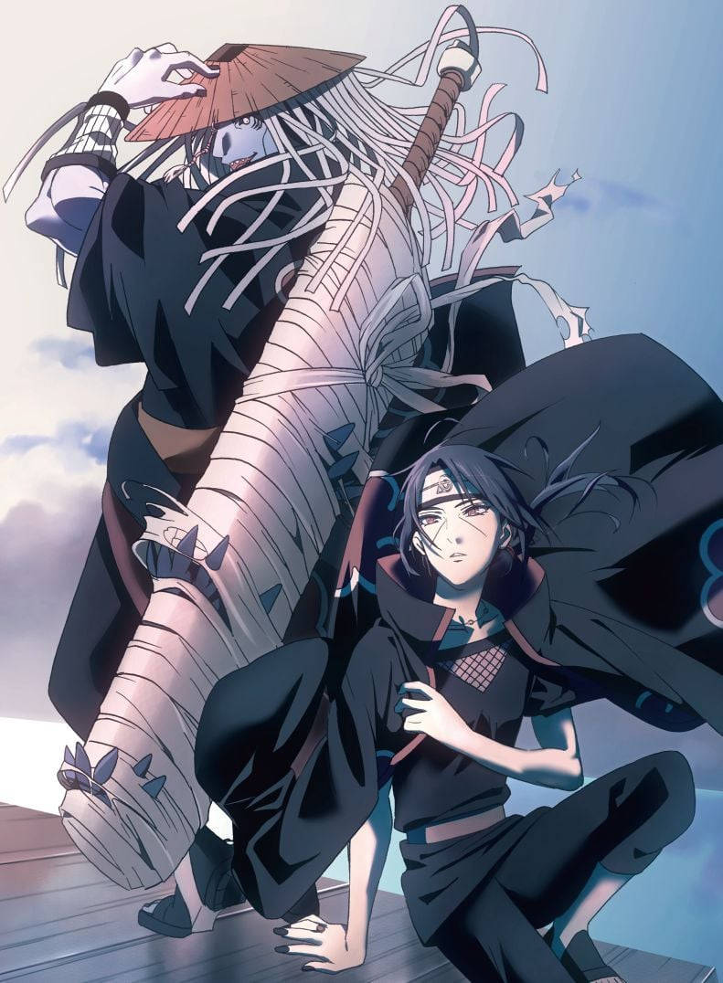 Samehada tussen Itachi en Kisame Muurpapier