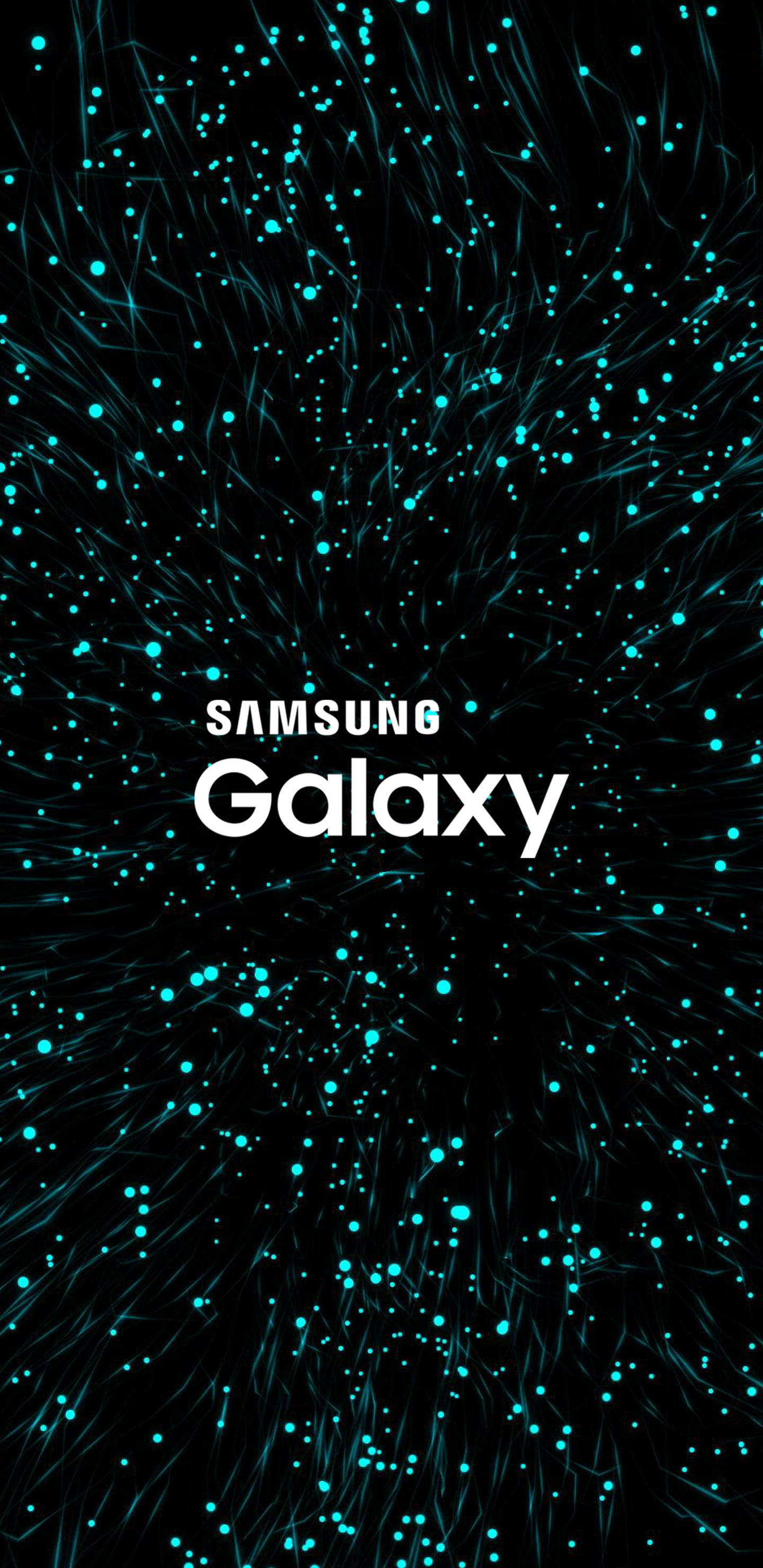Samsung Galaxy abstrakte teal ligte Muurpapier