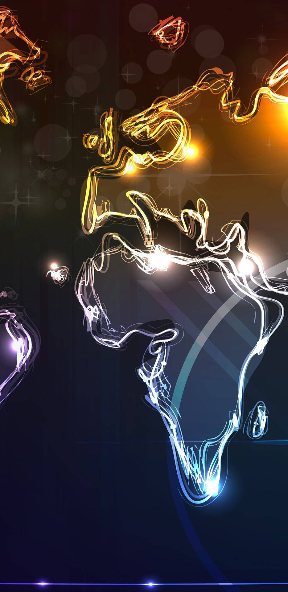 Samsung Galaxy S22 neonkaart agtergrond — Samsung galaxy s22 GIF Muurpapier