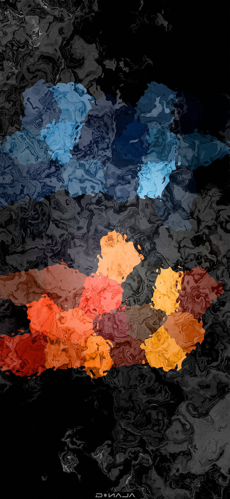 Samsung Galaxy S20 Patroon Verfmerke Muurpapier
