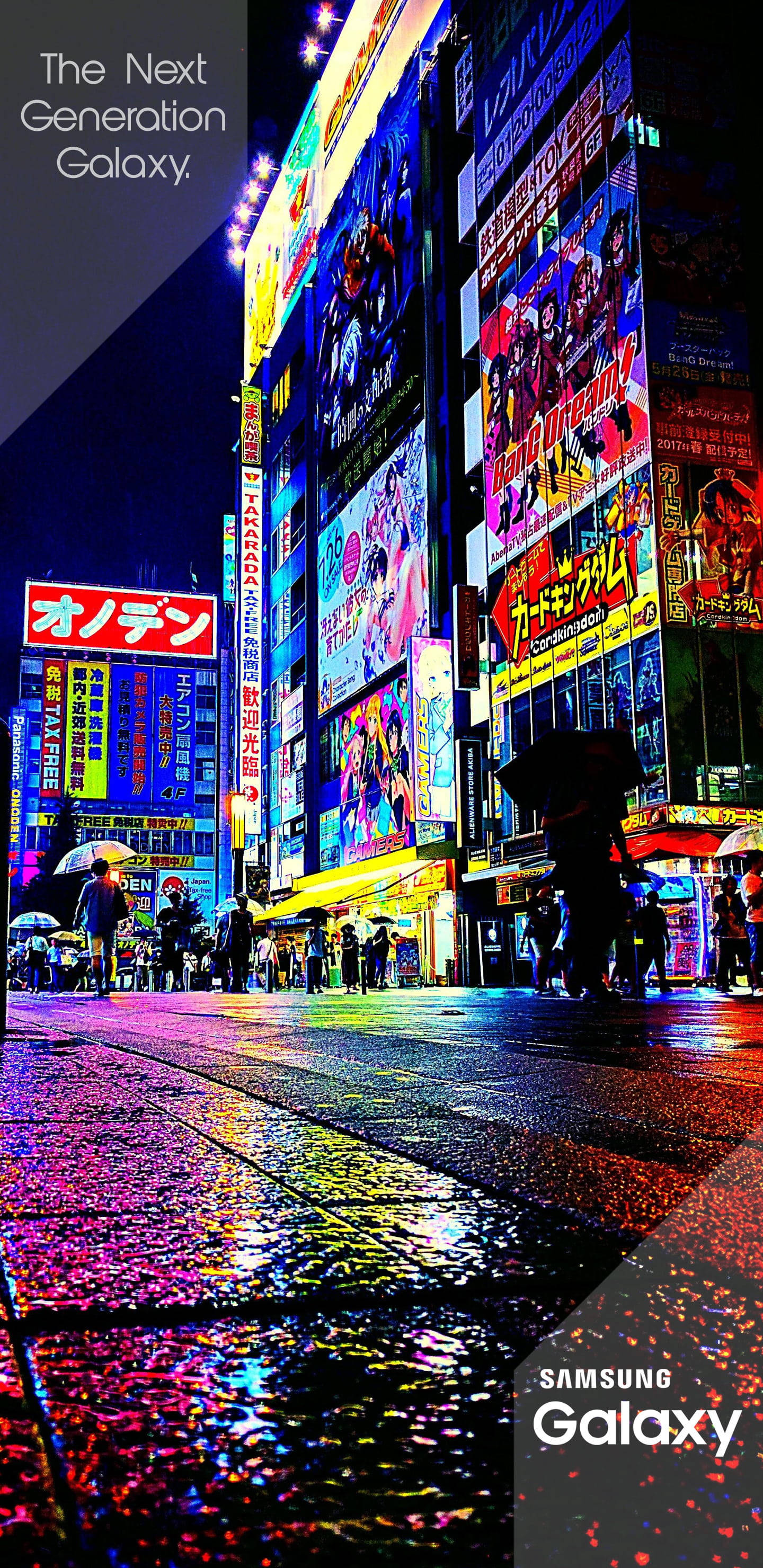 Samsung Galaxy Tokio Straatnaamborde Muurpapier