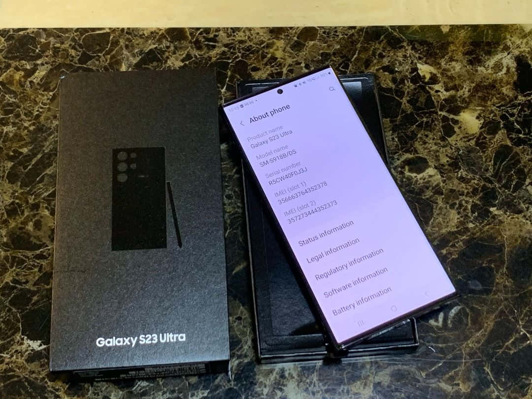 Samsung S23 Ultra Uitpak en Besonderhede Muurpapier