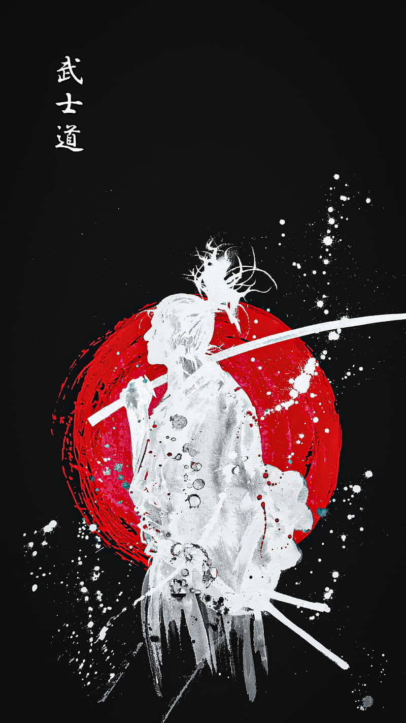 Samurai Anime Ronin Vegter Digitale Kuns Muurpapier