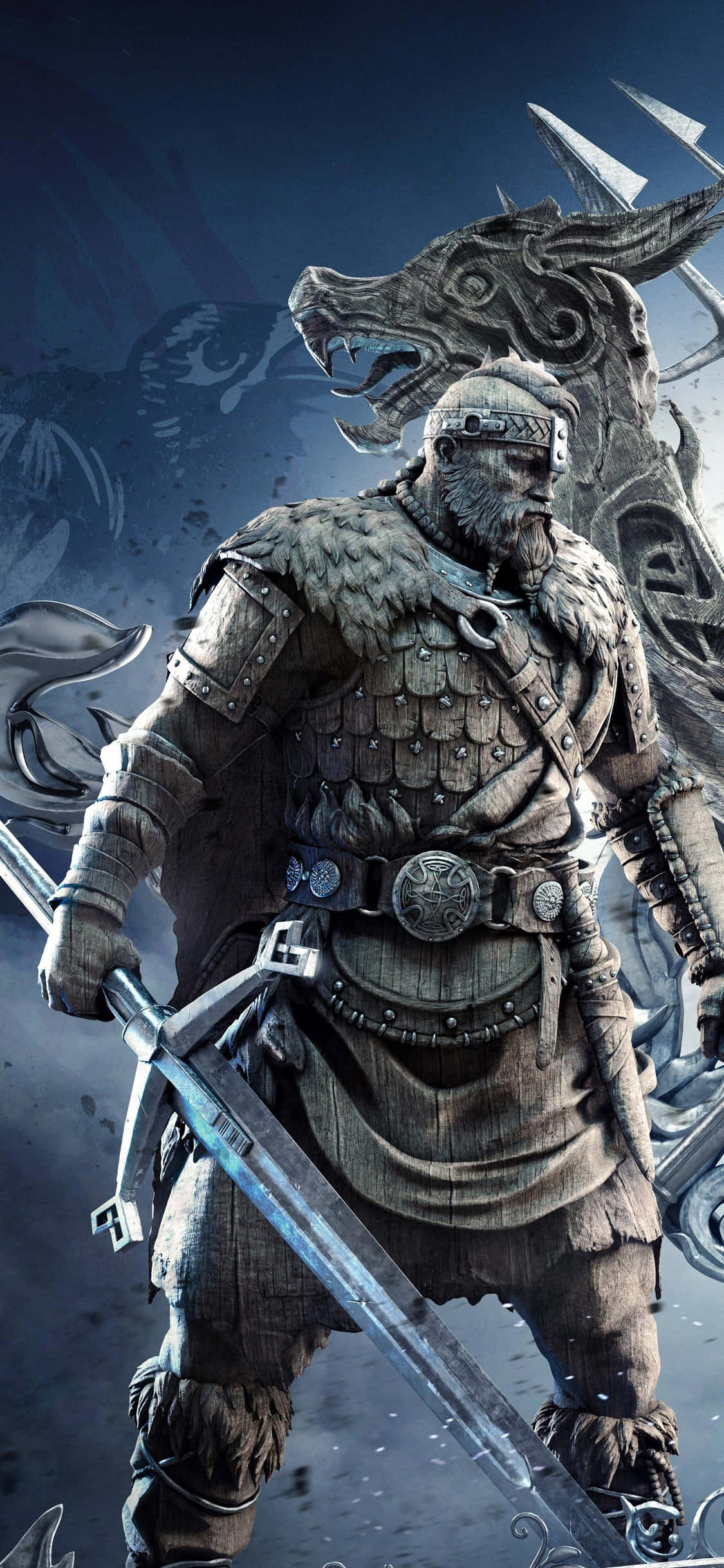 Samurai Teen Draak Android For Honor Agtergrond Muurpapier
