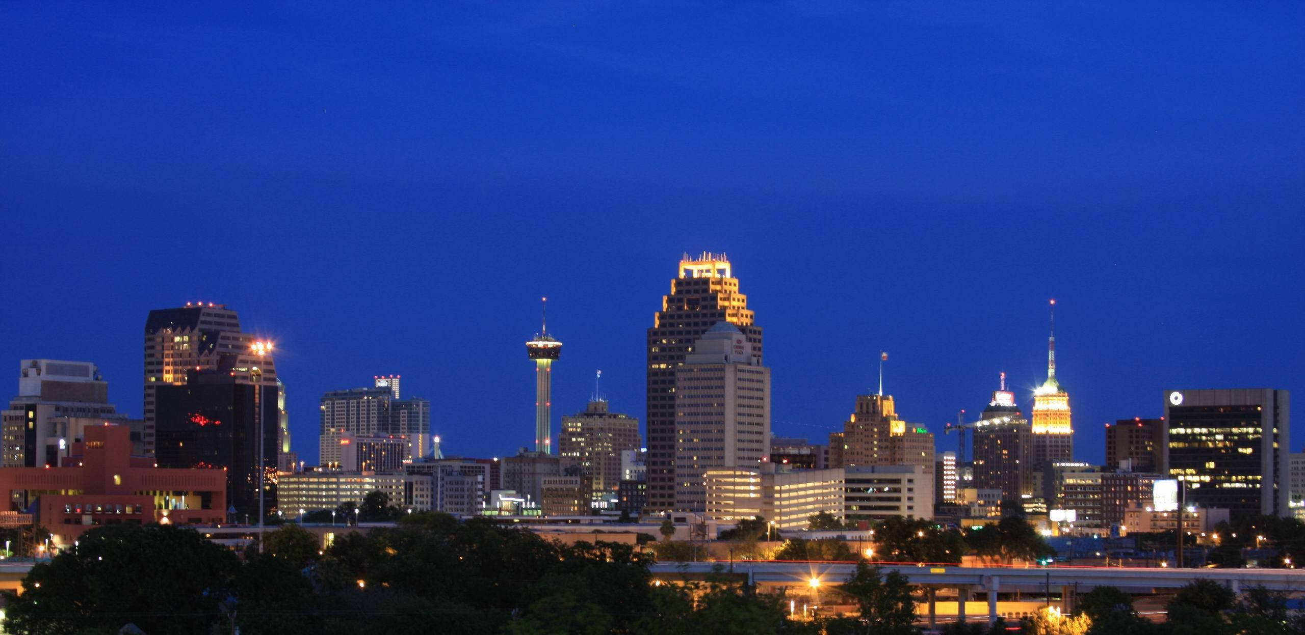 San Antonio Blou Nag Muurpapier