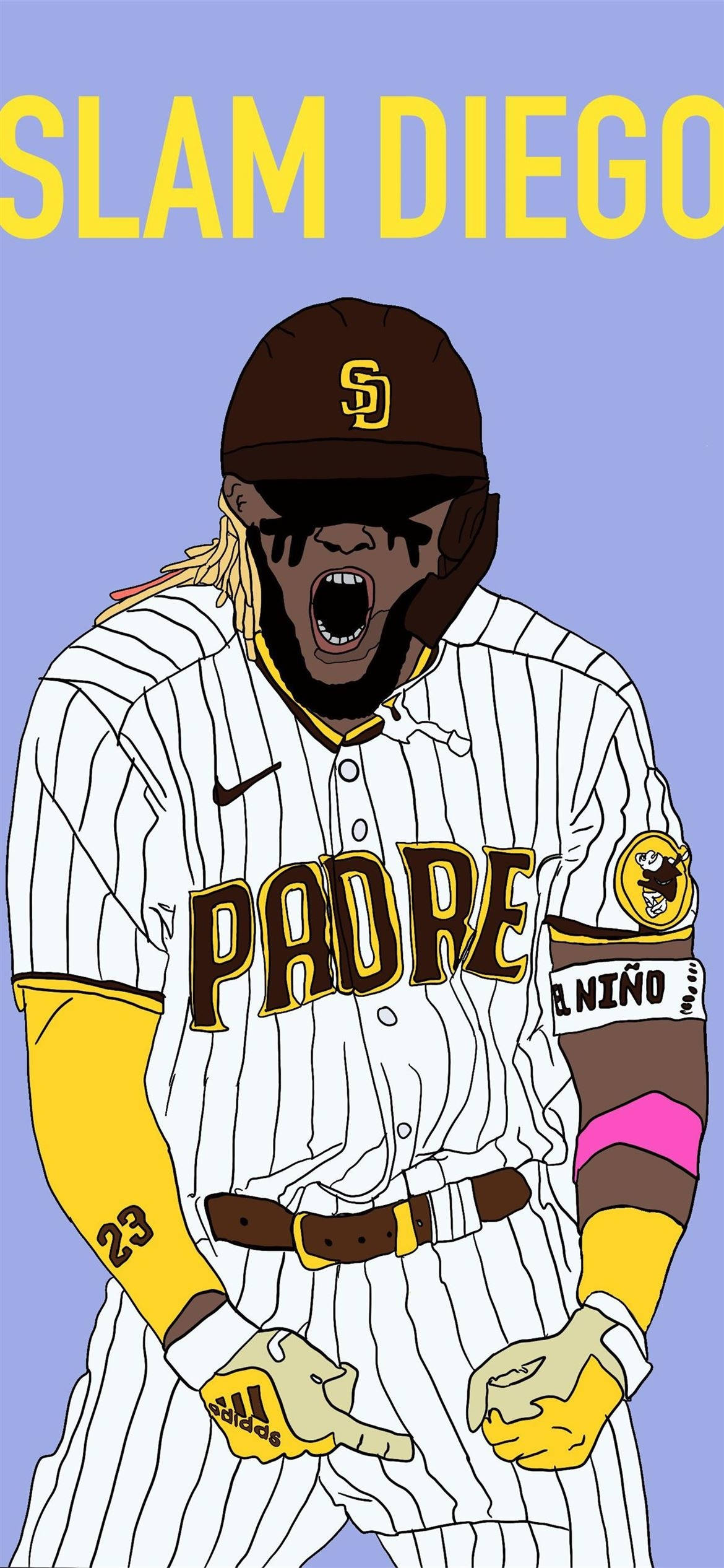 San Diego Padres Tatis Jr. Kuns Muurpapier