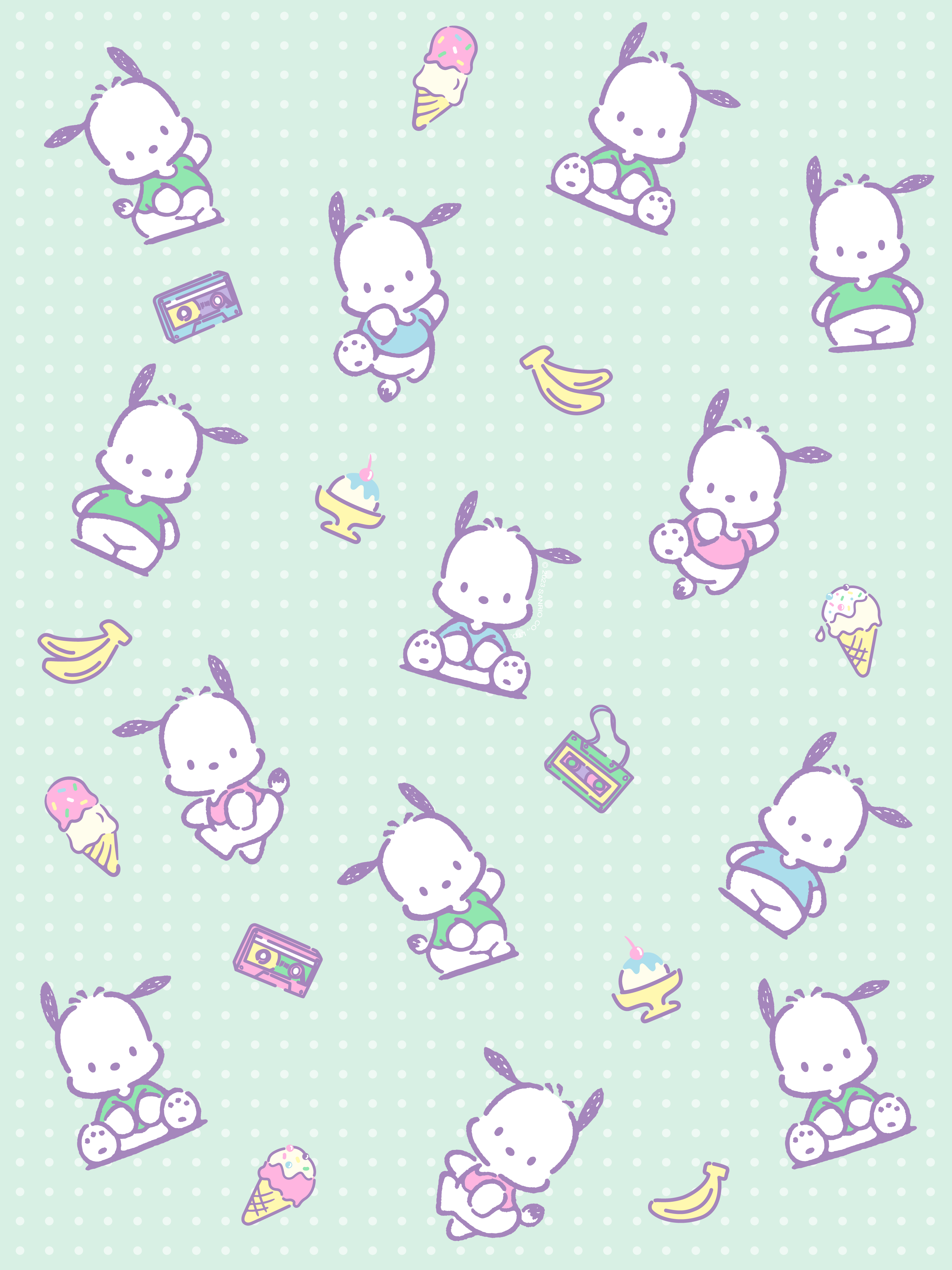 Sanrio-agtergrond Muurpapier