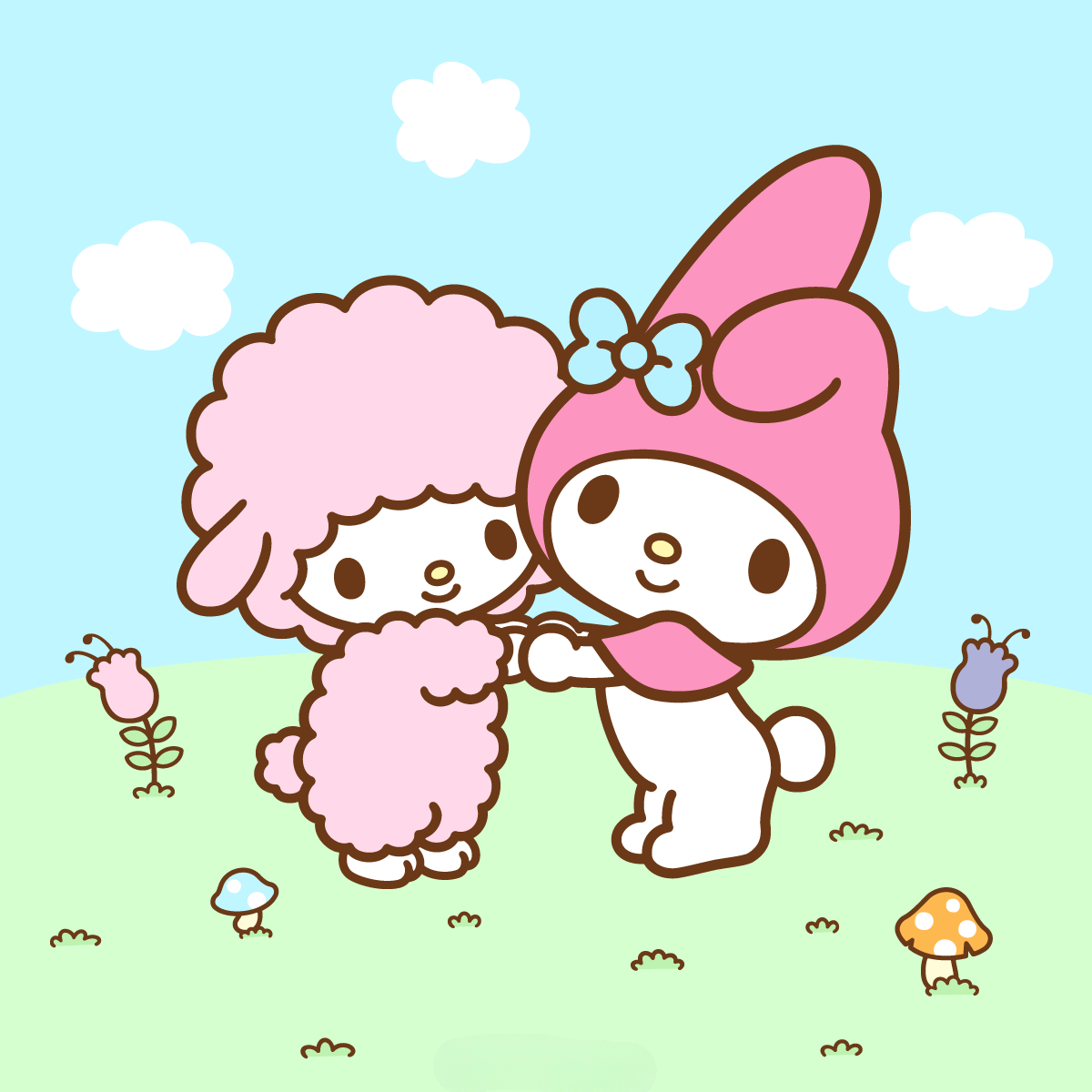 Sanrio-agtergrond Muurpapier