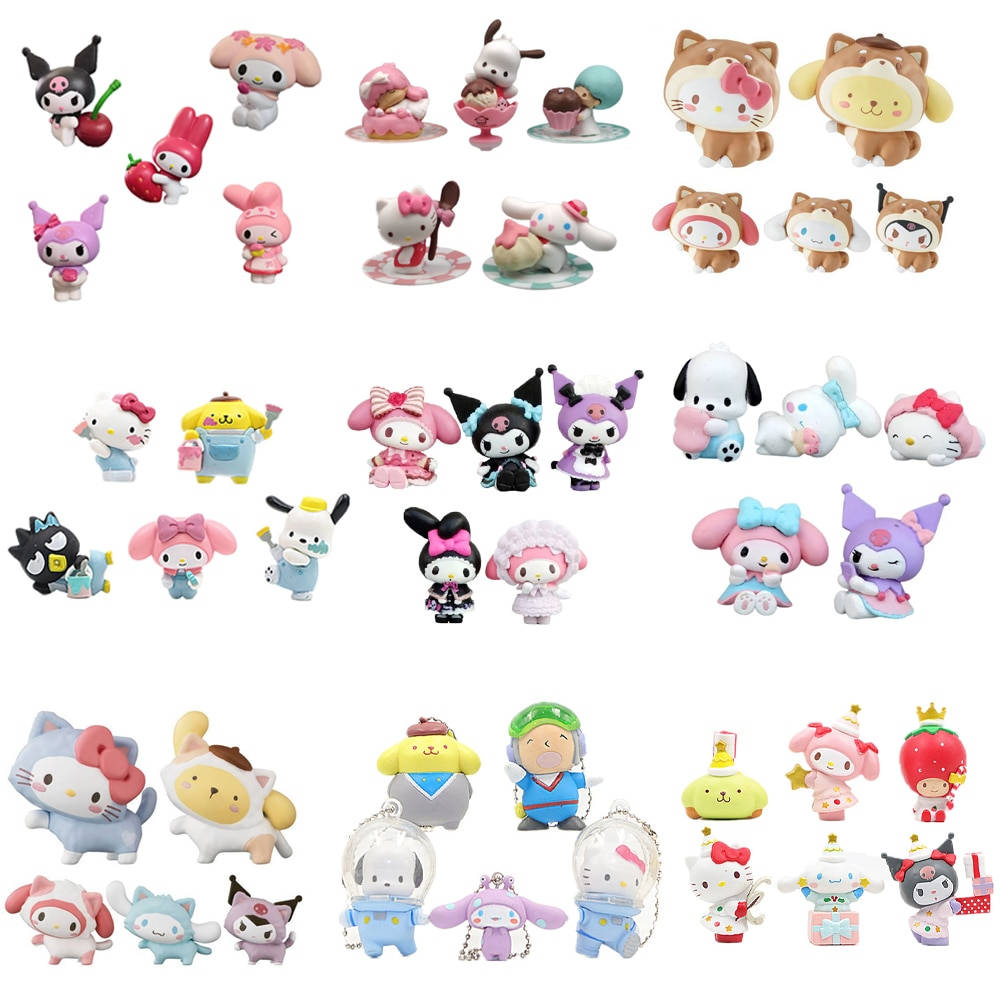 Sanrio-lessenaar Alle Speelgoedkarakters Muurpapier