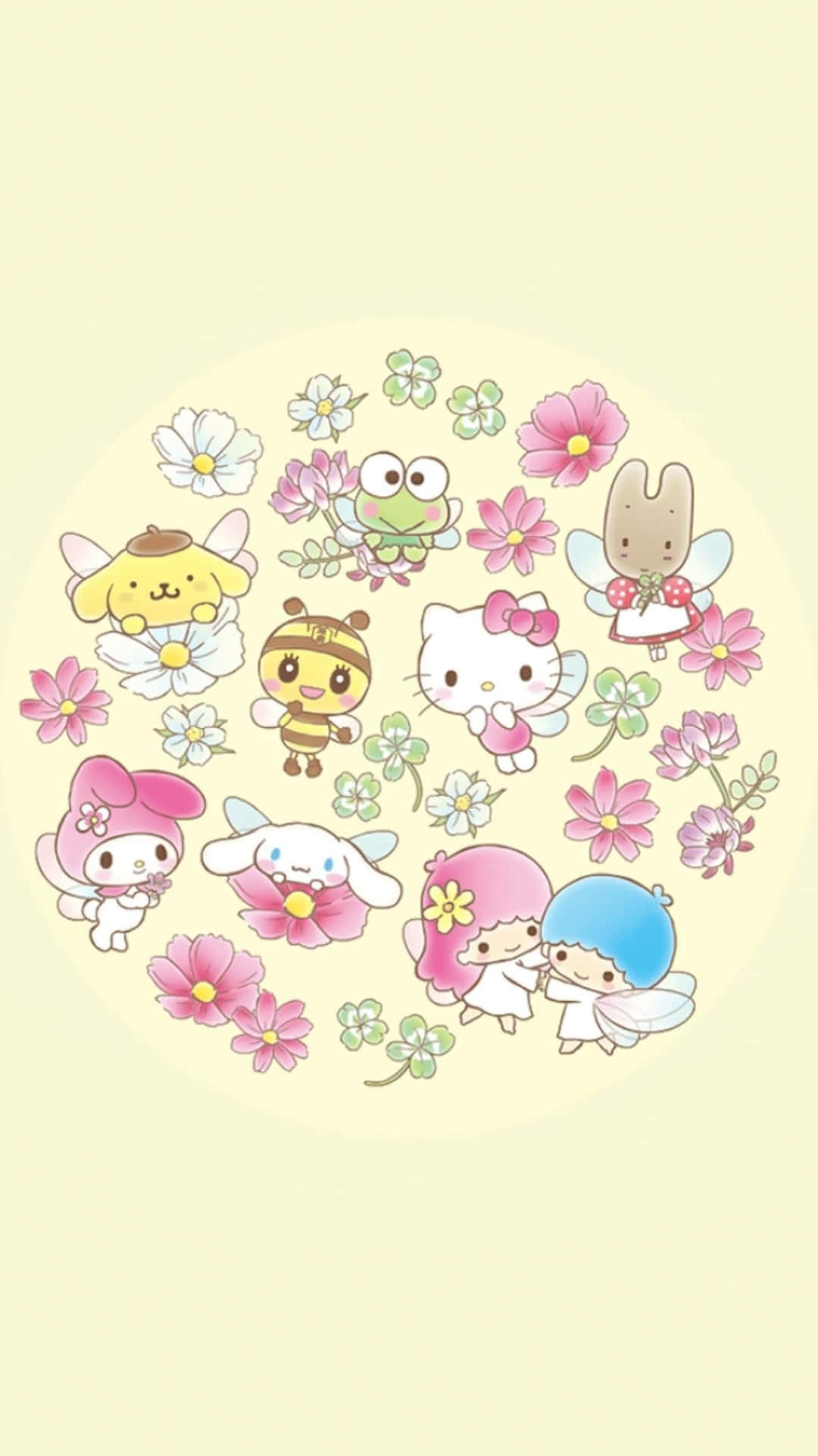 Sanrio PFP Blomme Muurpapier