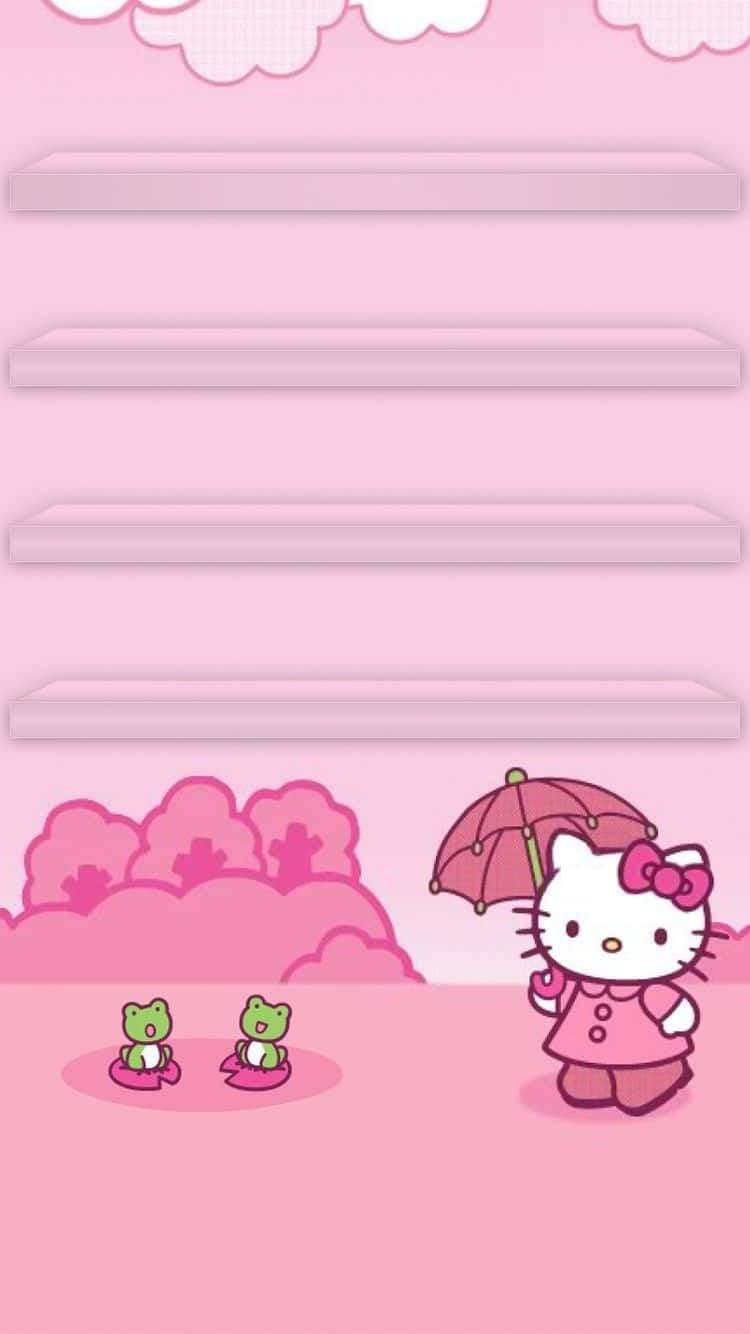 Sanrio Pienk Foon Muurpapier