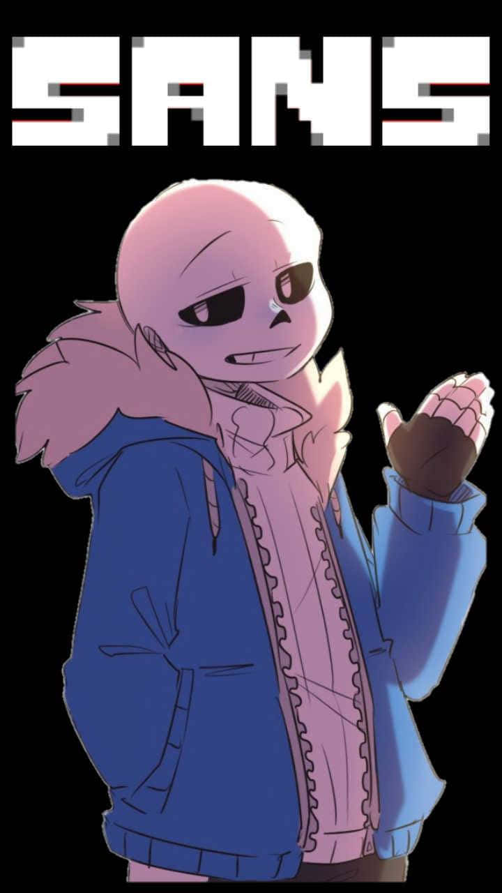 Sans van Undertale glimlag sarkasties Muurpapier