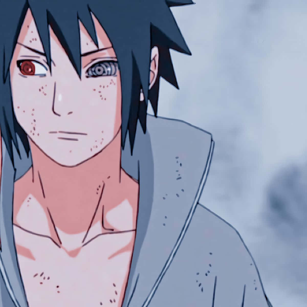 Sasuke bemeester sy kuns en slyp steeds sy vaardighede met die Sharingan. Muurpapier