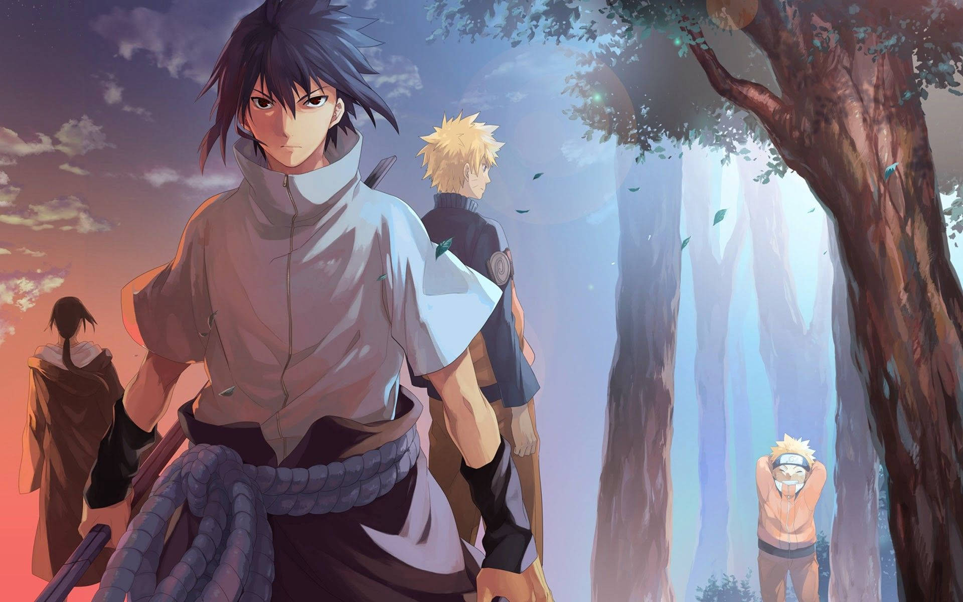 1920x1200 Sasuke en Itachi Agtergrond HD