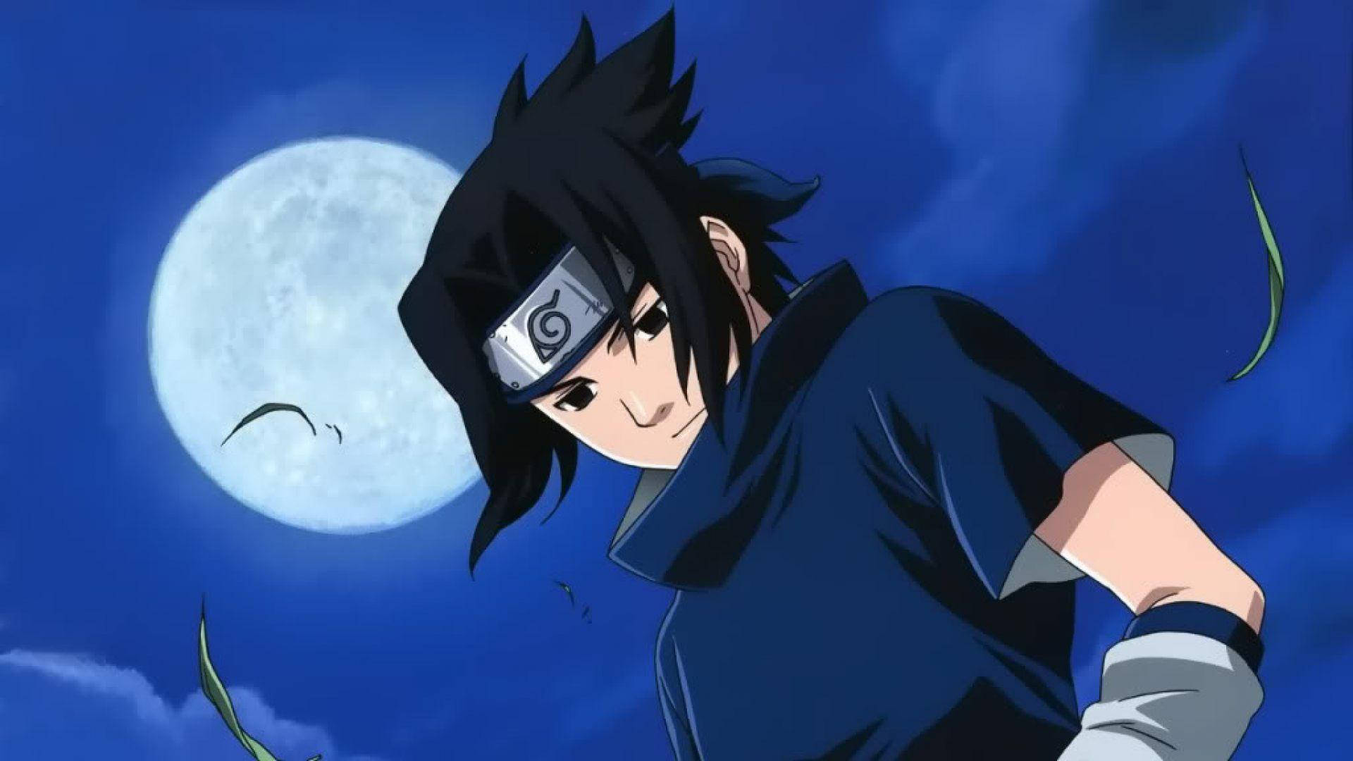 Sasuke en Maan Instagram PFP Muurpapier