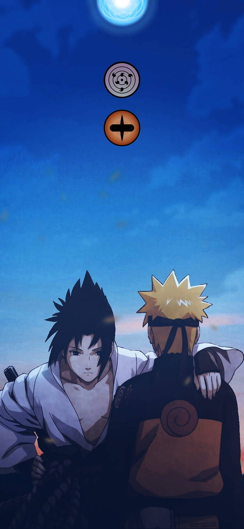 Sasuke en Naruto Foon Muurpapier