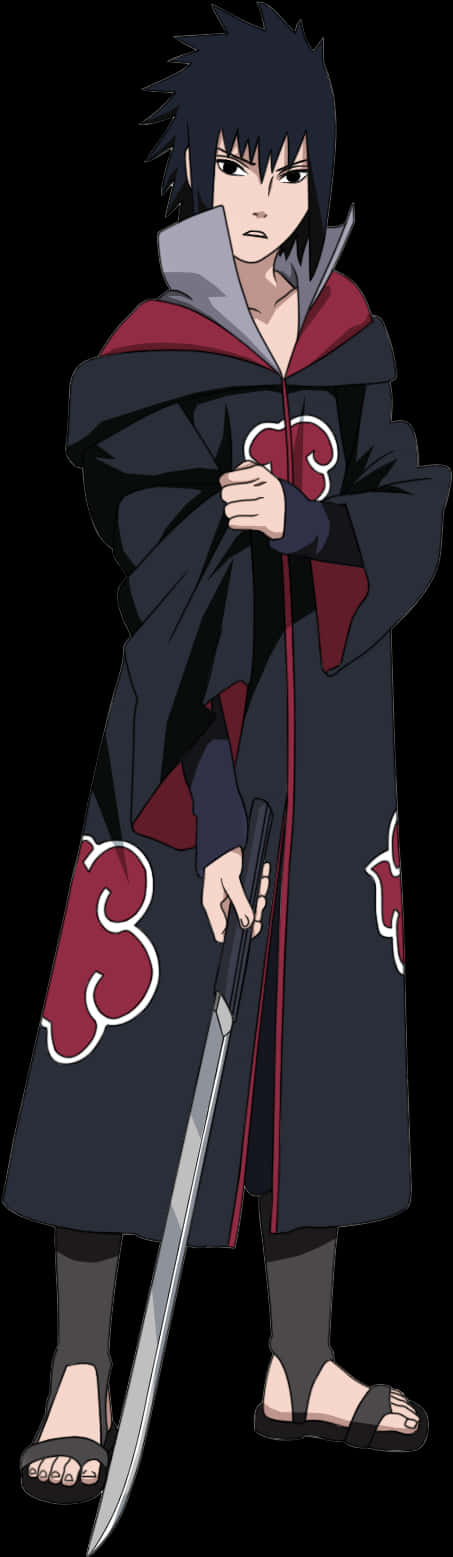 Sasuke Uchiha Akatsuki-kleed Muurpapier