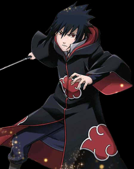 Sasuke Uchiha Akatsuki-kleredrag Muurpapier