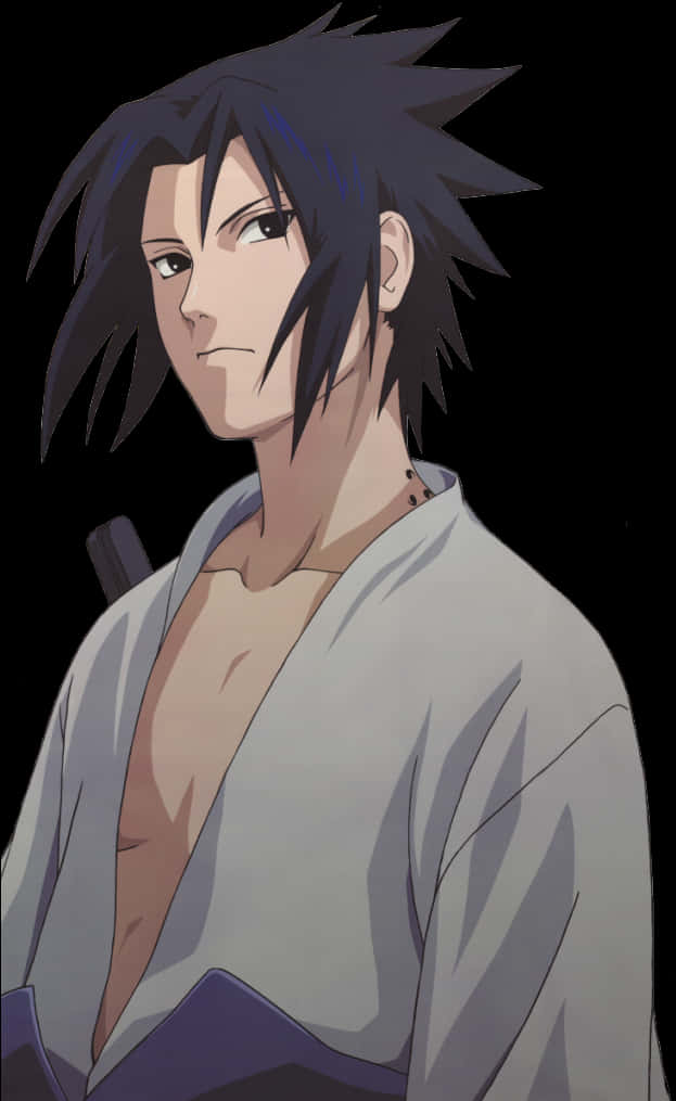 Sasuke Uchiha Anime Portret Muurpapier