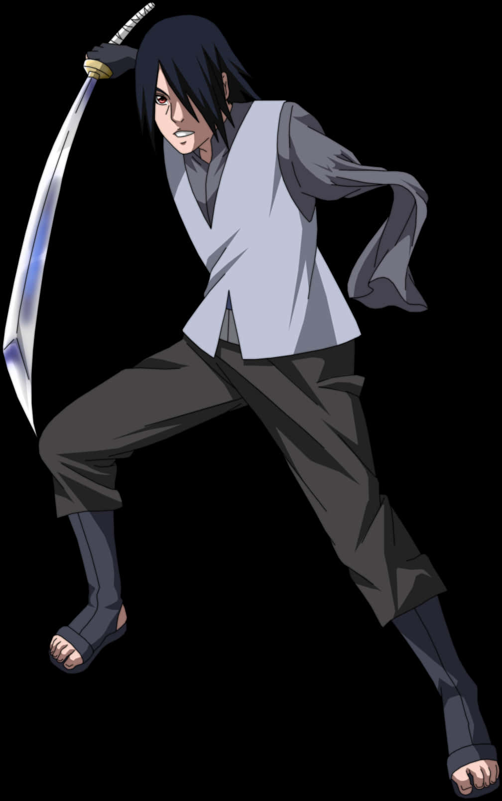 Sasuke Uchiha gereed vir geveg Muurpapier