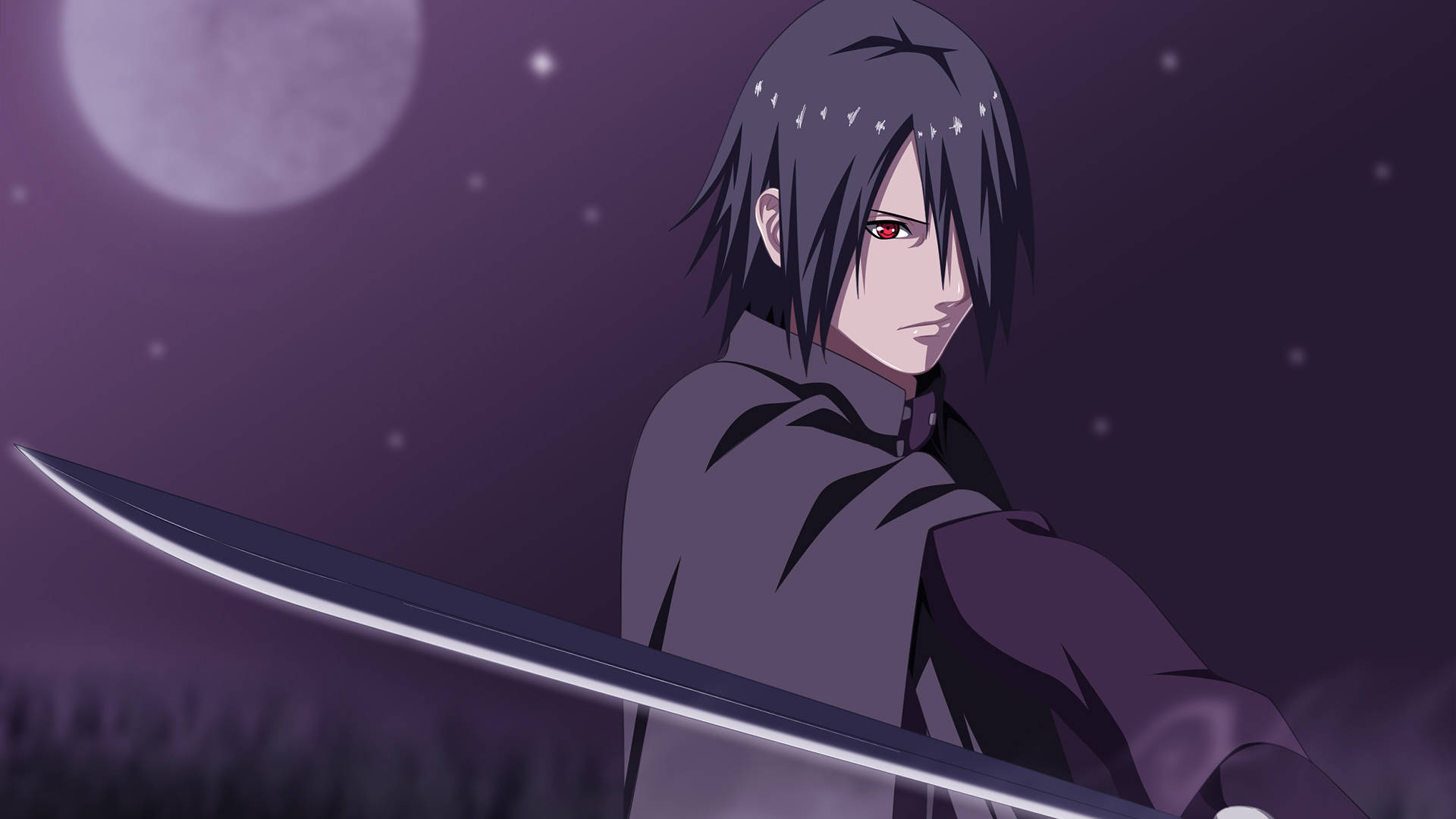 Agtergrond van Sasuke se skerp swaard wat met chidori gebruik word. — Naghemel GIF Muurpapier