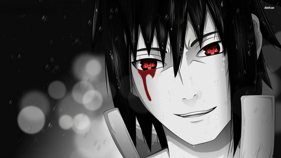 Sasuke Uchiha se Sharingan-oë Muurpapier