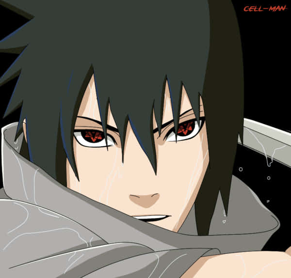 Sasuke Uchiha se Sharingan-staar Muurpapier