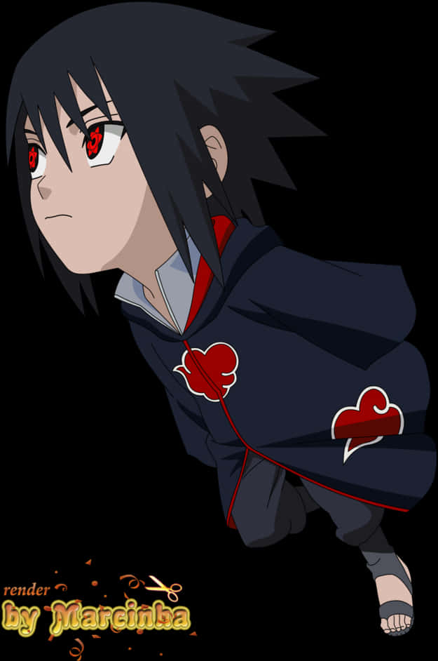 Sasuke Uchiha Sharingan-houding Muurpapier