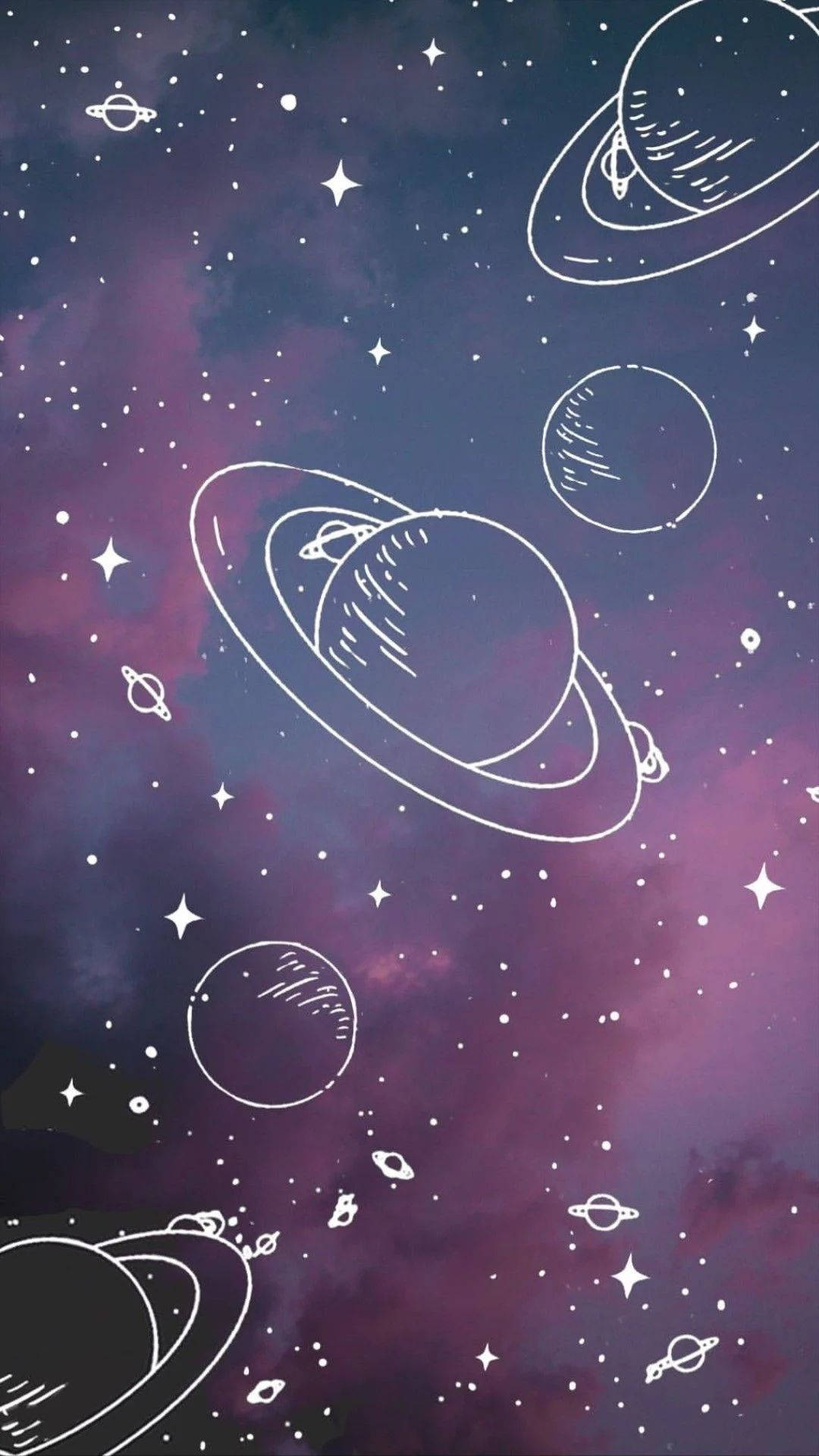 Saturnus Planete Oulike Sterrestelsel Muurpapier