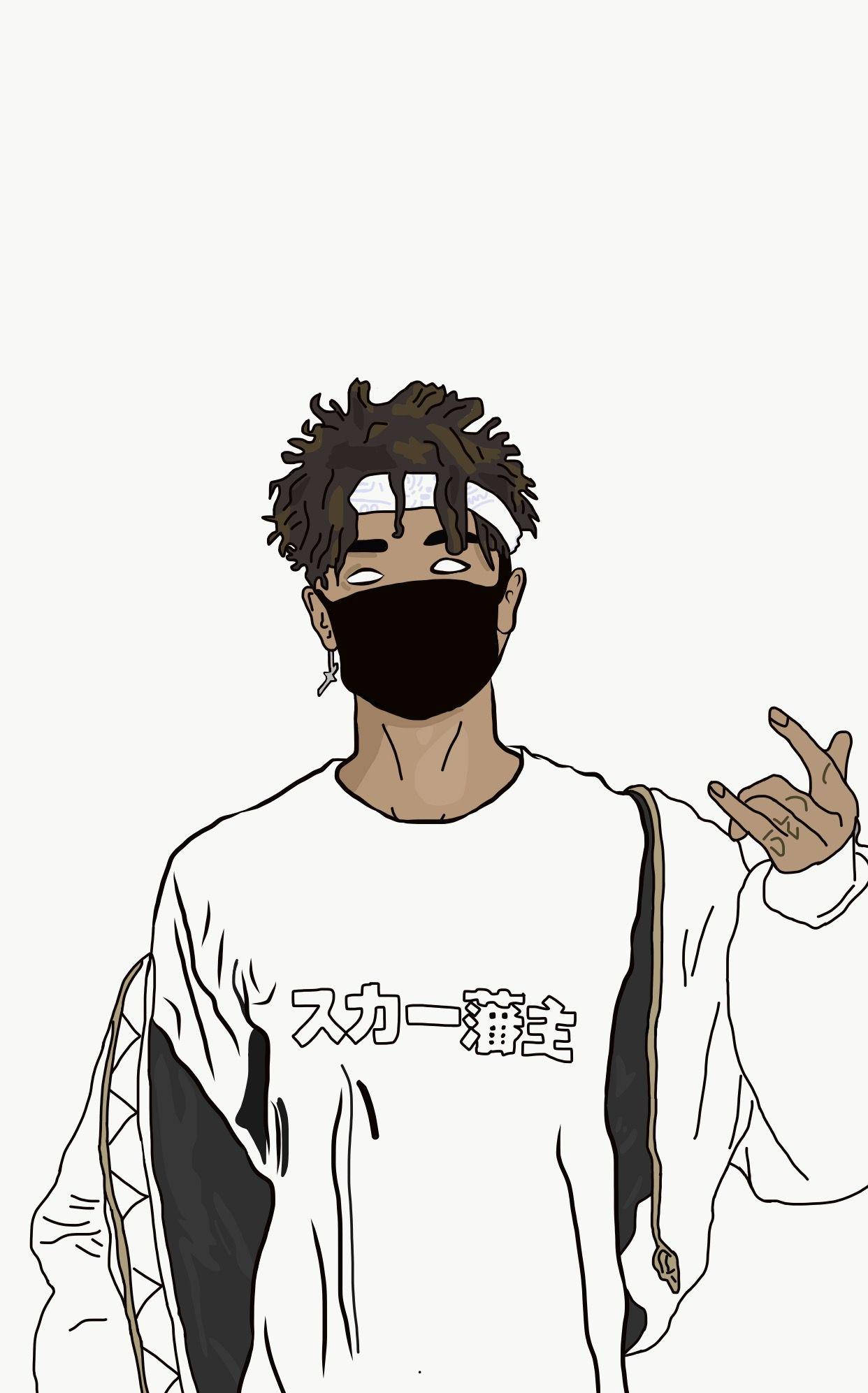 Scarlxrd Wit Estetiek Muurpapier