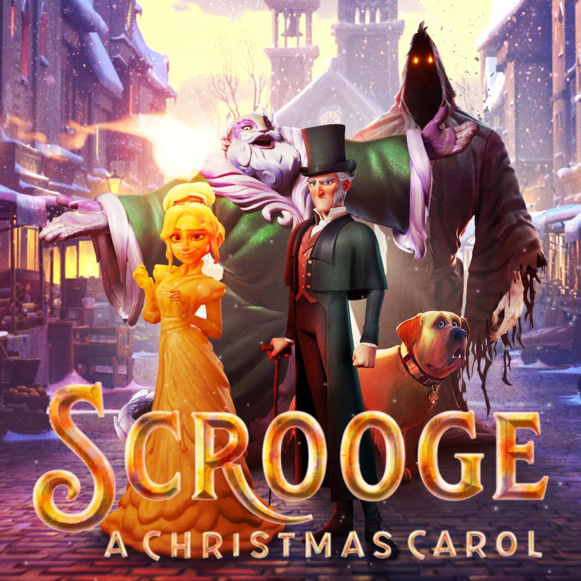 Scrooge 'n Kersfees Carol Muurpapier