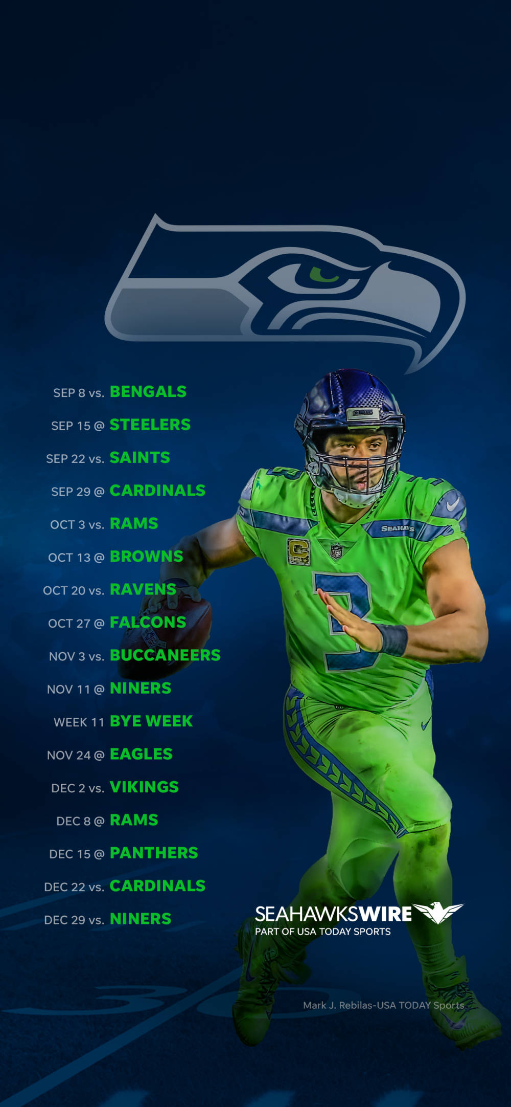 Seattle Seahawks Skedule Muurpapier