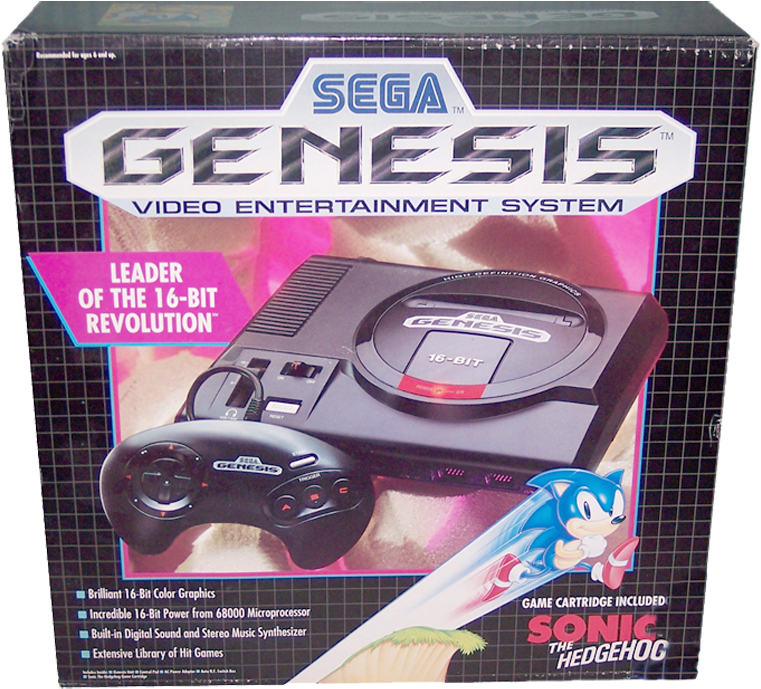 Sega Genesis Konsole Boks Kuns Muurpapier